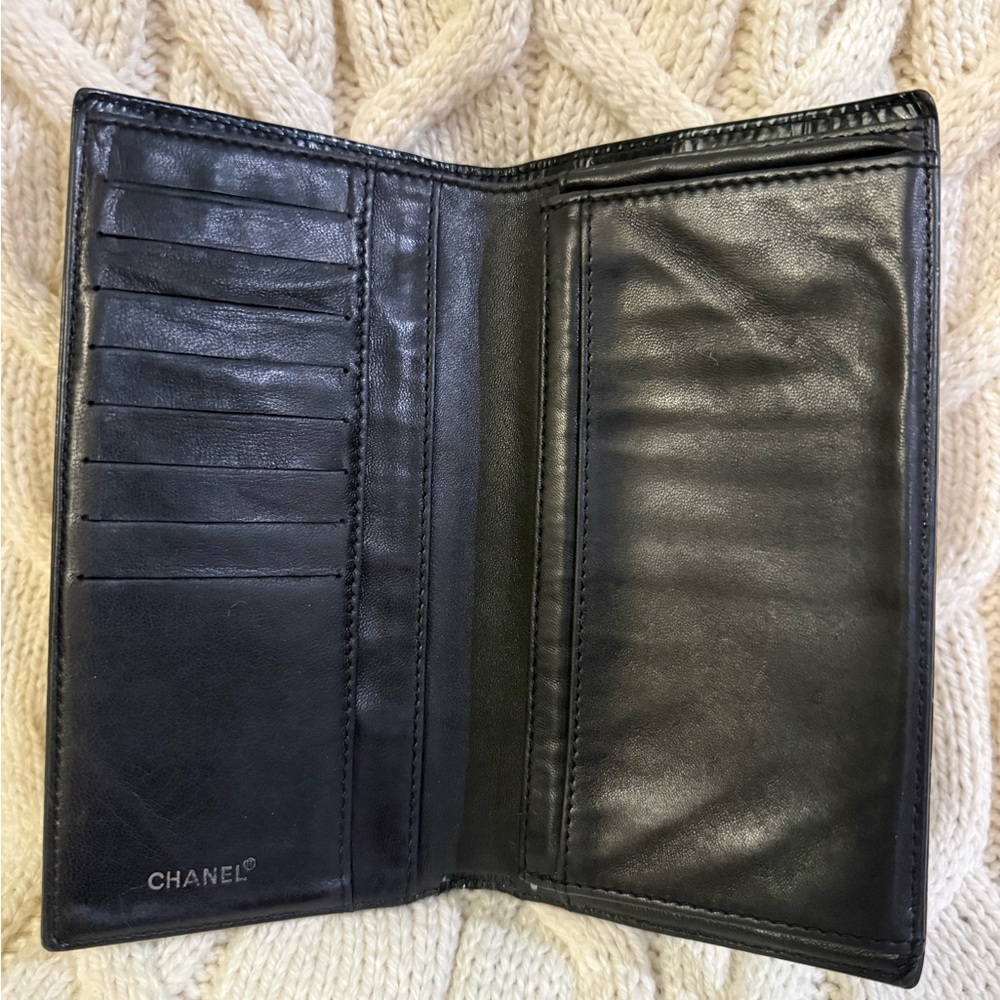 CHANEL Chocolate Bar Bifold Large Wallet with Silver Hardware - Picture 3 of 6